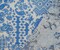 Cobalt Blue-White Poly Cotton Floral Multi Pattern Lace Mesh Knit Fabric By the Yard